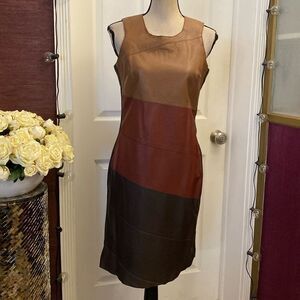 Cigno Nero genuine leather dress, M